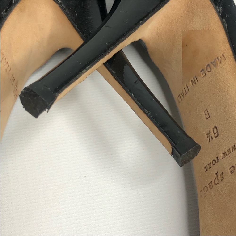 Kate Spade Shoes Black Patent Leather Strappy Heels - Picture 8 of 11